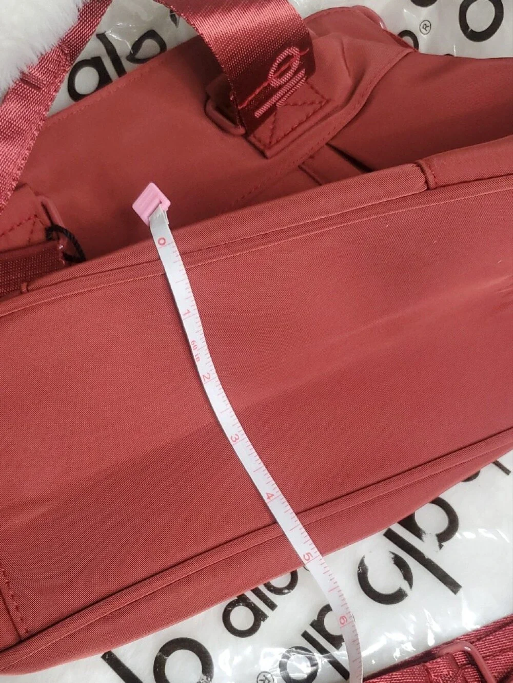 ALO Yoga Red Shoulder Bag with Detachable Branded Strap